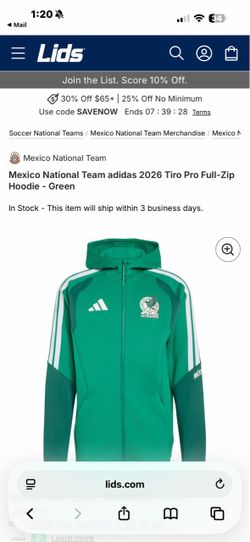 Mexico National Team Adidas Full-Zip Hoodie Green