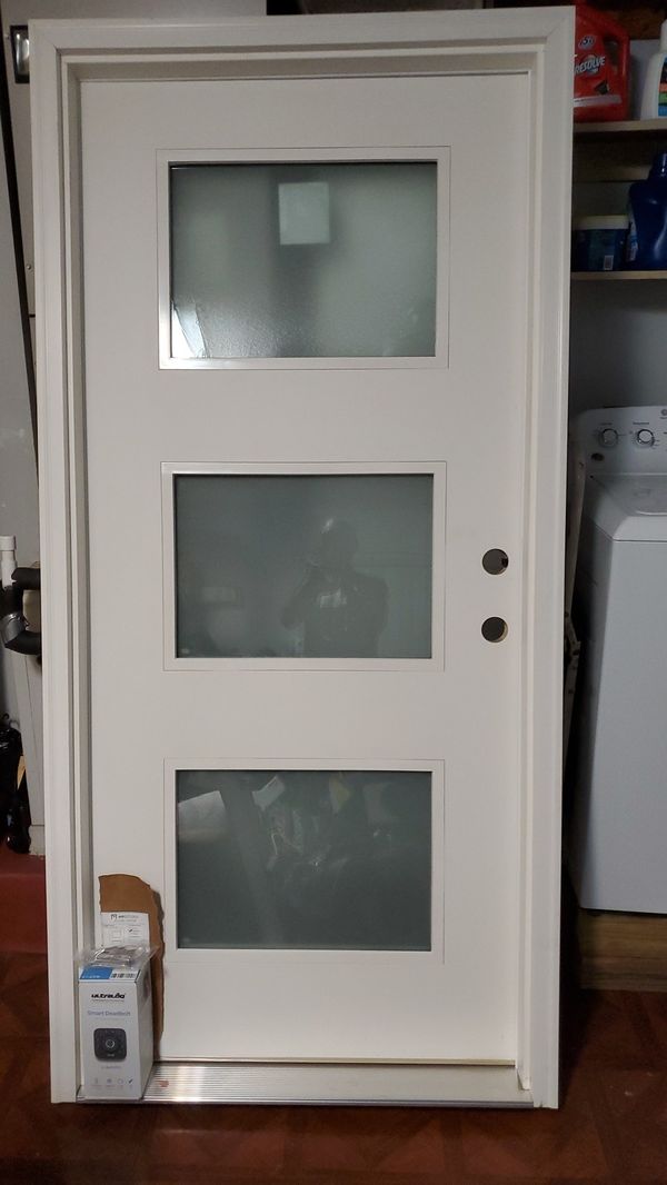 Brand new !36 × 80 prehung lefthand inswing fiberglass 3