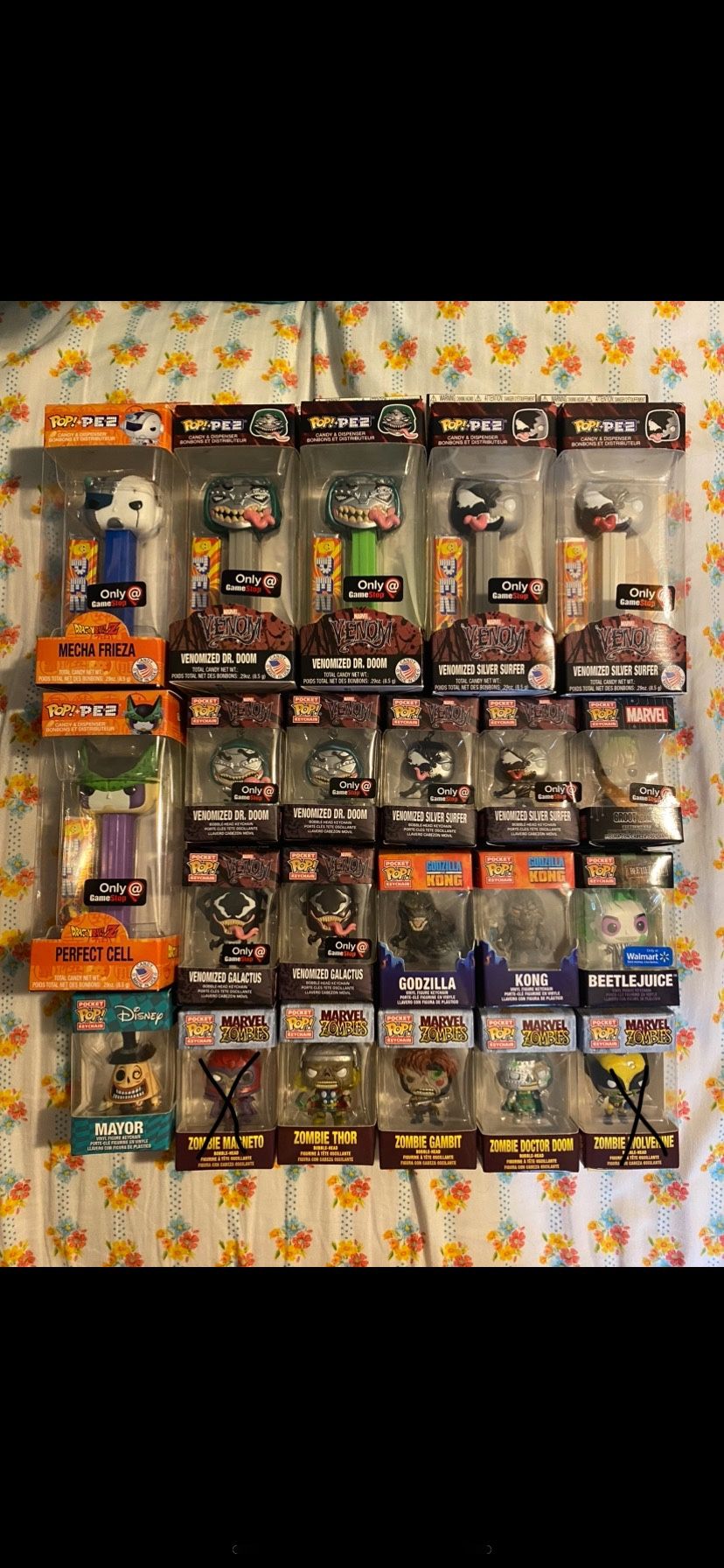 Assorted Funko Pez & Keychains 