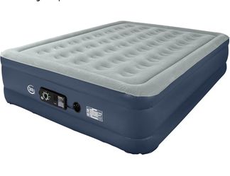 Serta Raised Air Mattress Queen Size With Never Flat Pump. Great condition, Located in Murray cash/Venmo. Fcfs or hold with Venmo