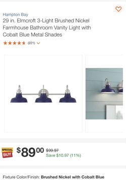 Two Sets Of Bathroom Lights - His/ Hers Or Guest/ Master Bathroom