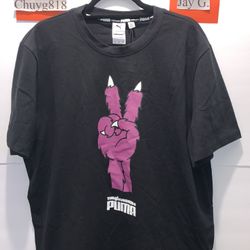 New MEN'S T-SHIRT PUMA X THE HUNDREDS TEE [598314 01] Size: XL Black/Purple
