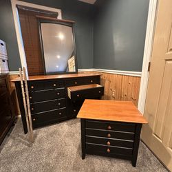 Dresser + Mirror + Nightstand Set – $100 (or separate)