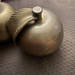 Mid-century modern MCM brass Apple paperweight