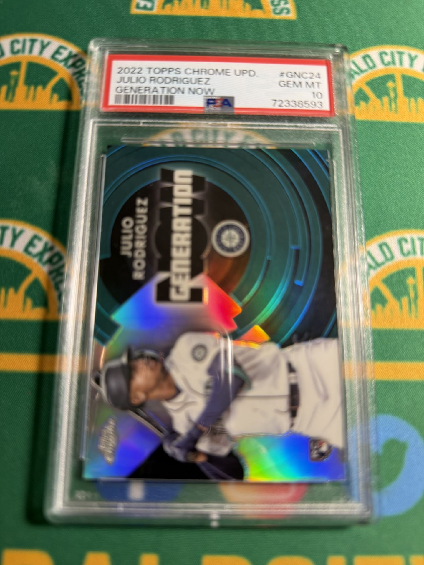 2022 Topps Chrome UPD Julio Rodriguez GNC24 PSA 10