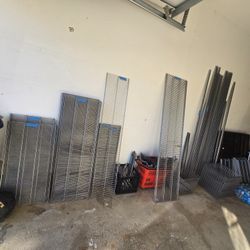 Selling a complete Elfa platinum closet storage set in excellent condition. Includes multiple shelving panels, hanging standards, brackets, mesh drawe