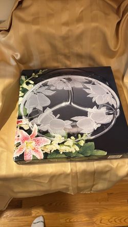 14” 3 part platter - Crystal
