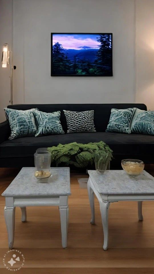 Uniquely Painted End Tables