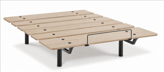 Adjustable king sized bed frame with remote