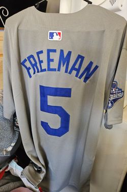Los Angeles Dodgers Nike Freddie Freeman Road Grey Size L
