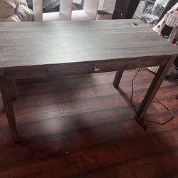 grey desk/vanity
