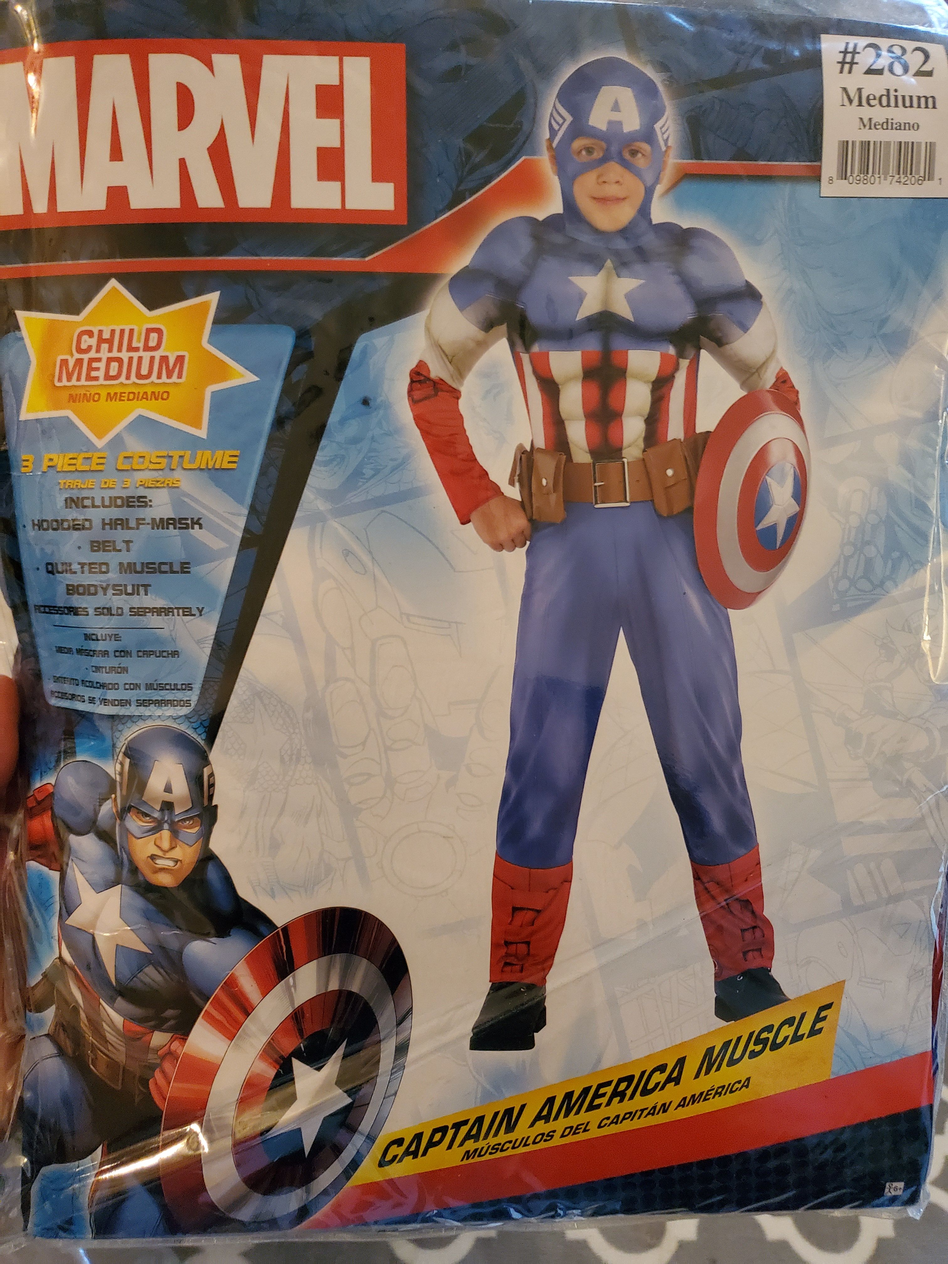 Captain America Muscle Kids Halloween Costume