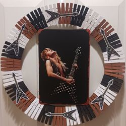 Randy Rhoads Clothes Pin Wreath.  All Hand Painted. 