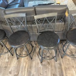 4 grey kitchen barstools  