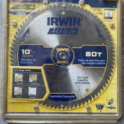 Table Saw Blade, 10”,80-Teeth, Carbide Cutting Edge