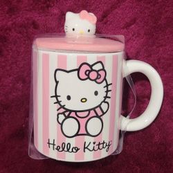 Hello Kitty Mug With Lid Topper NWT
