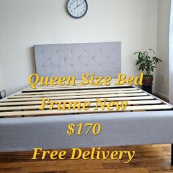 Bed Frame Queen Size New $170Free Delivery.  Base Nueva Queen 