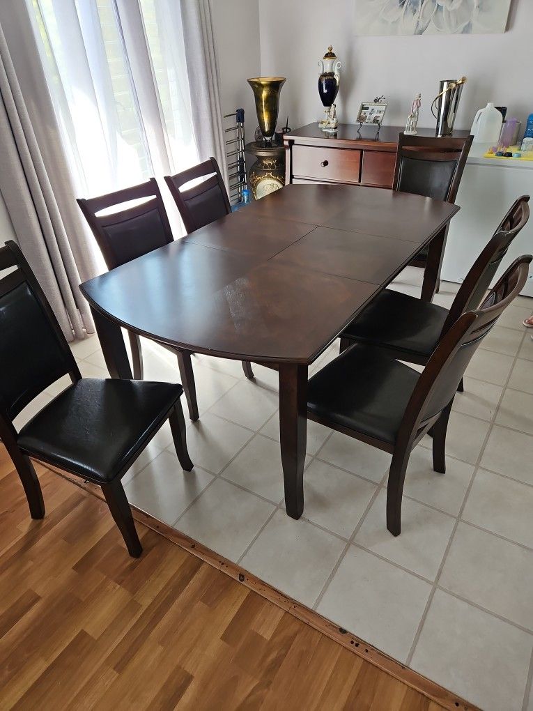 Wooden Table Dark Brown