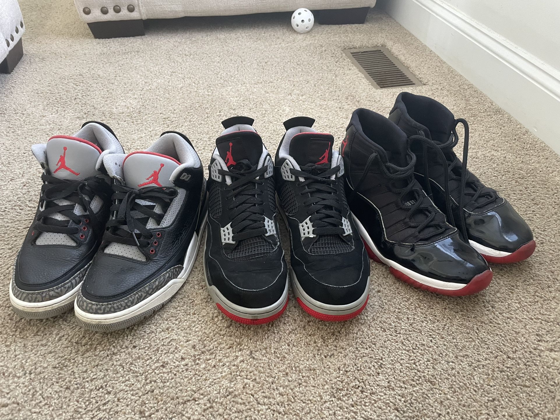 Air Jordan Retro Bred Pack – $200 Each or $500 for All