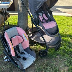 Pink Baby Trend Stroller 