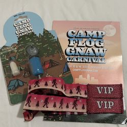 2 VIP Camp Flog Gnaw Wristbands 
