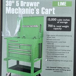 U. S. General 30” 5 Drawer Mechanic’s Cart