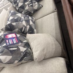 Couch with pillows