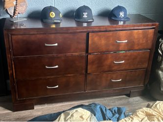Wooden dresser and matching nightstand