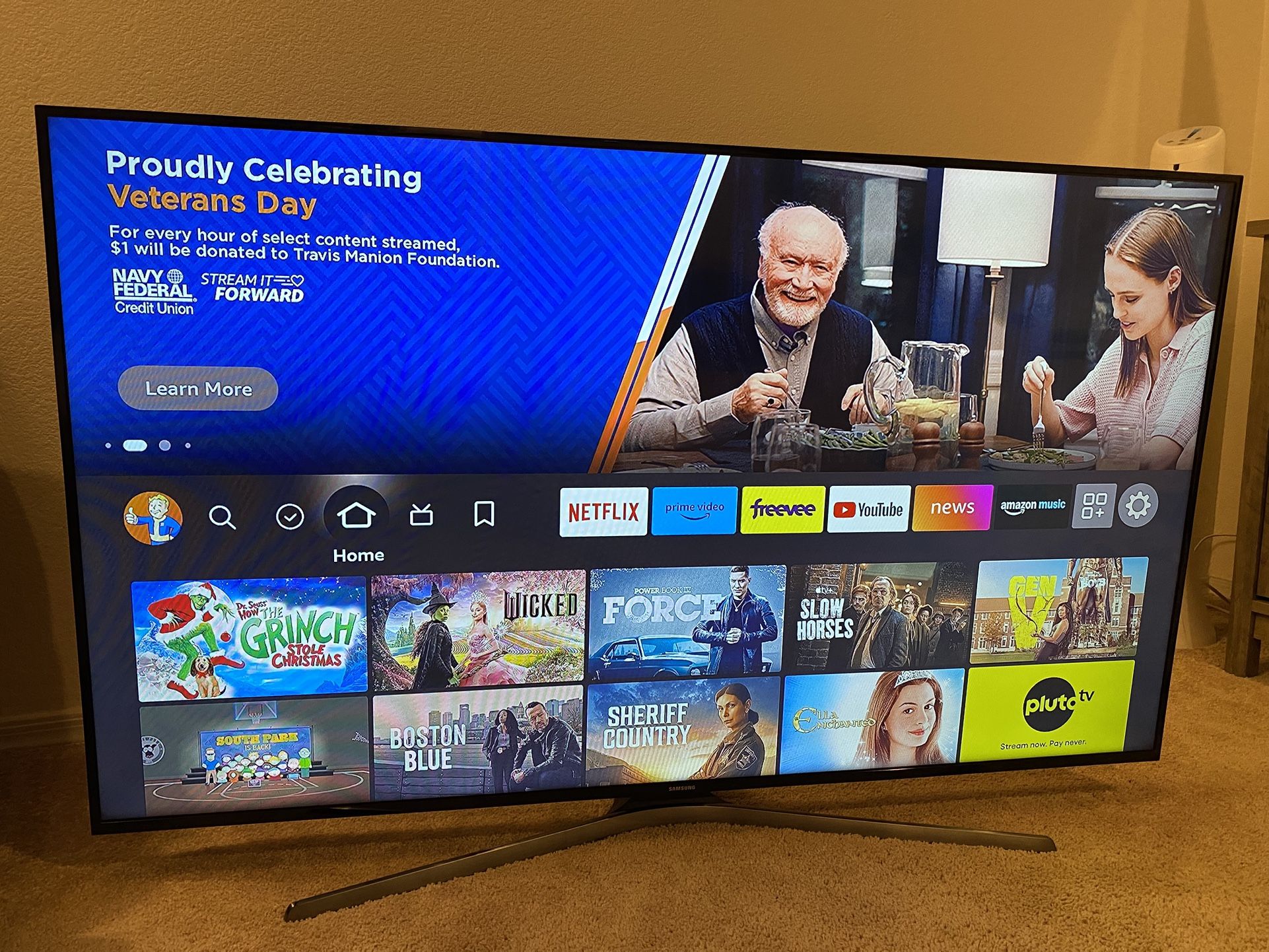 55” Samsung LED smart tv plus Amazon Firestick combo