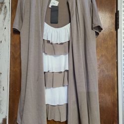 Women's Size 2x Blouses, Pj Set, Cardigan Size Large 