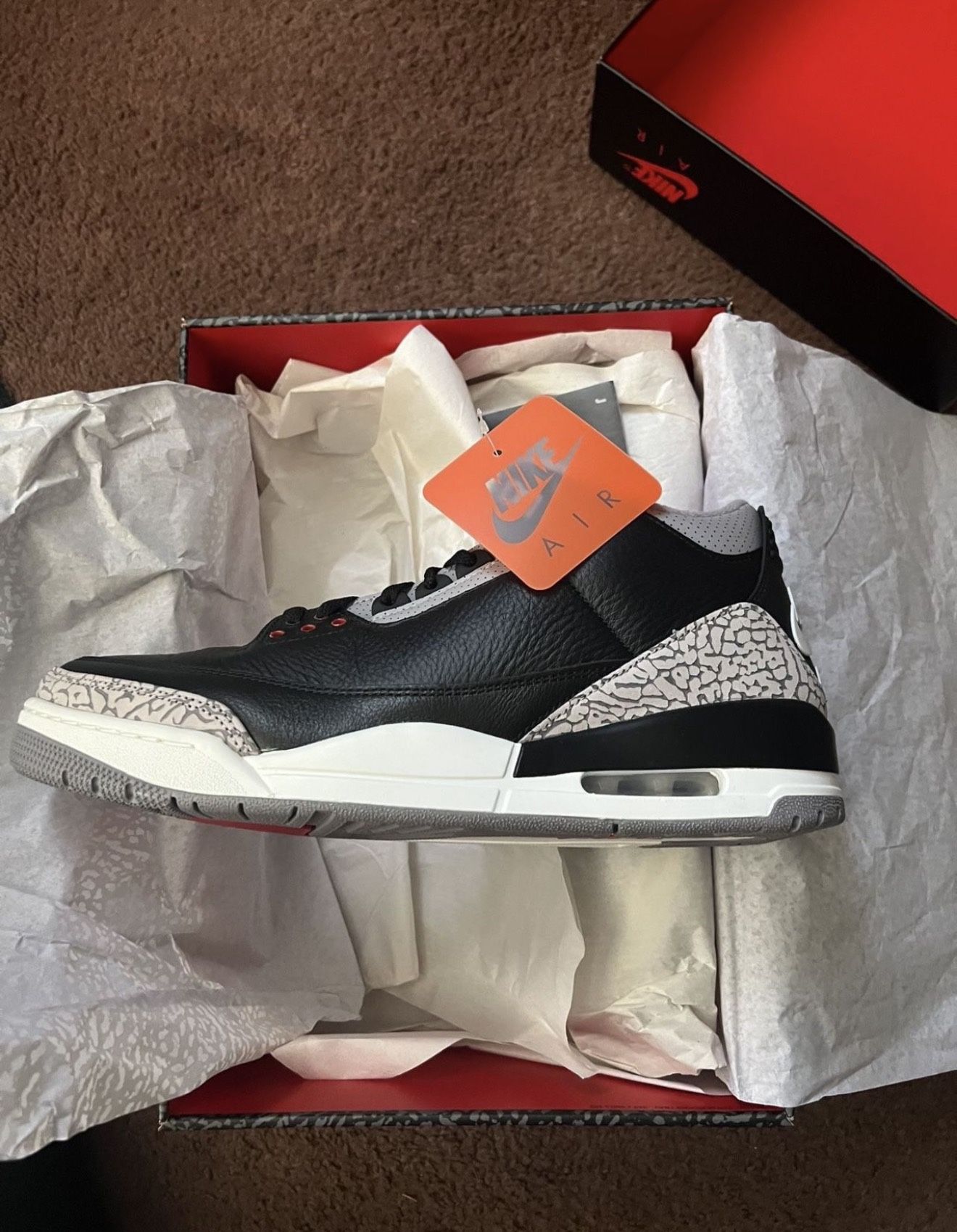Air Jordan 3 Black Cement Size 12