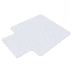 47"x 35" PVC Office Chair Mat Clear Floor Desk Mat W/Under-Desk Lip for Low Pile Rug