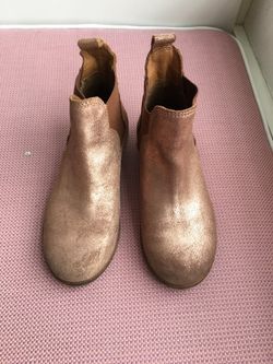 Zara Girls Pink Gold Booties - Size 30Eur
