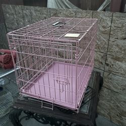 Small Pink Puppy Cage 24 Inches Long