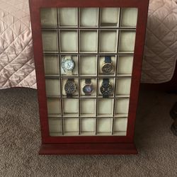 Watch storage for 30 watch on display with a key