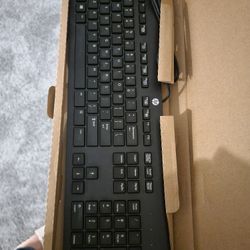HP Keyboard And Dell Mouse 