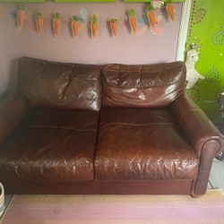 Italian Leather Couch 