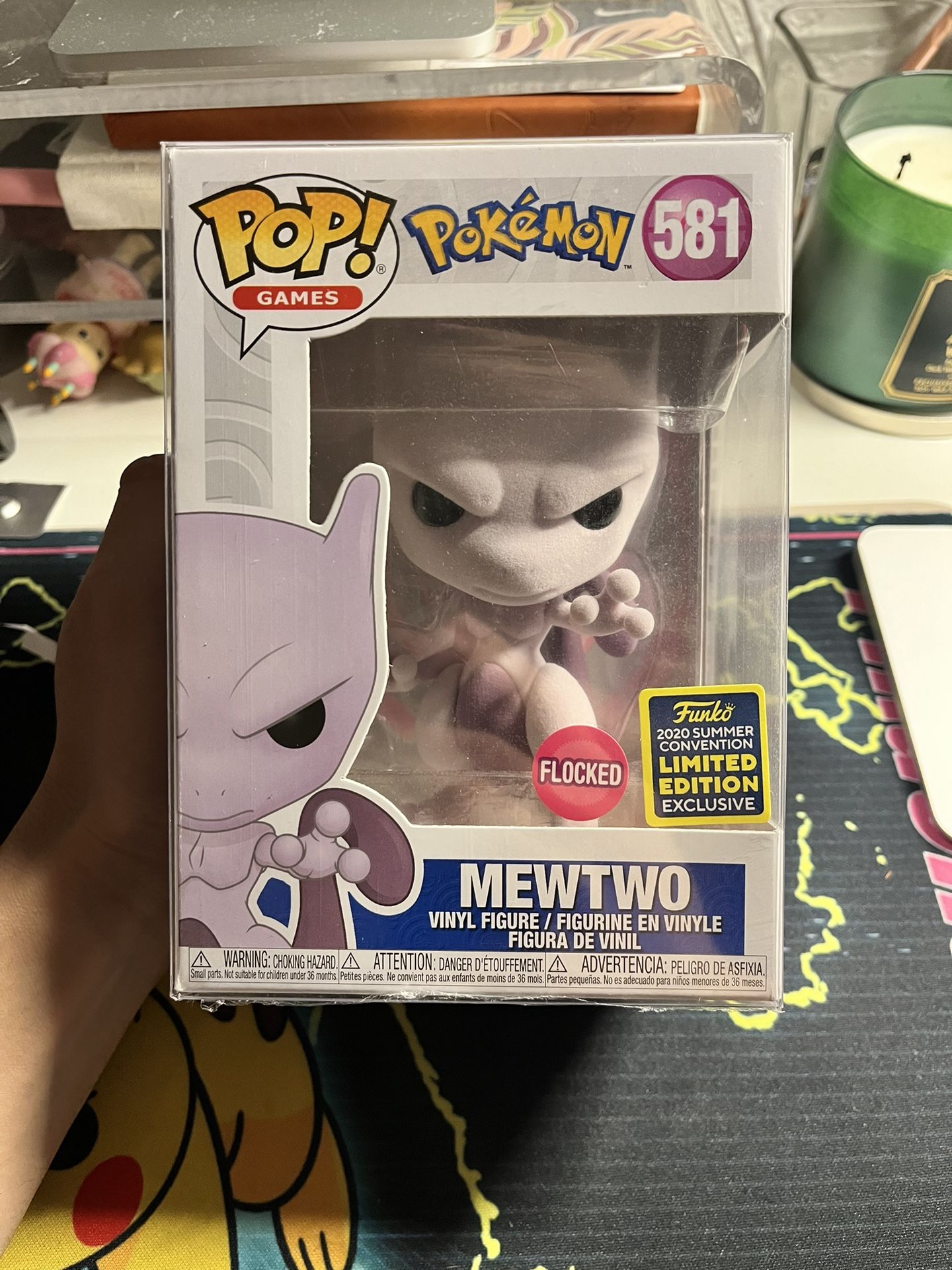 Pokemon Flocked Mewtwo Funko Pop