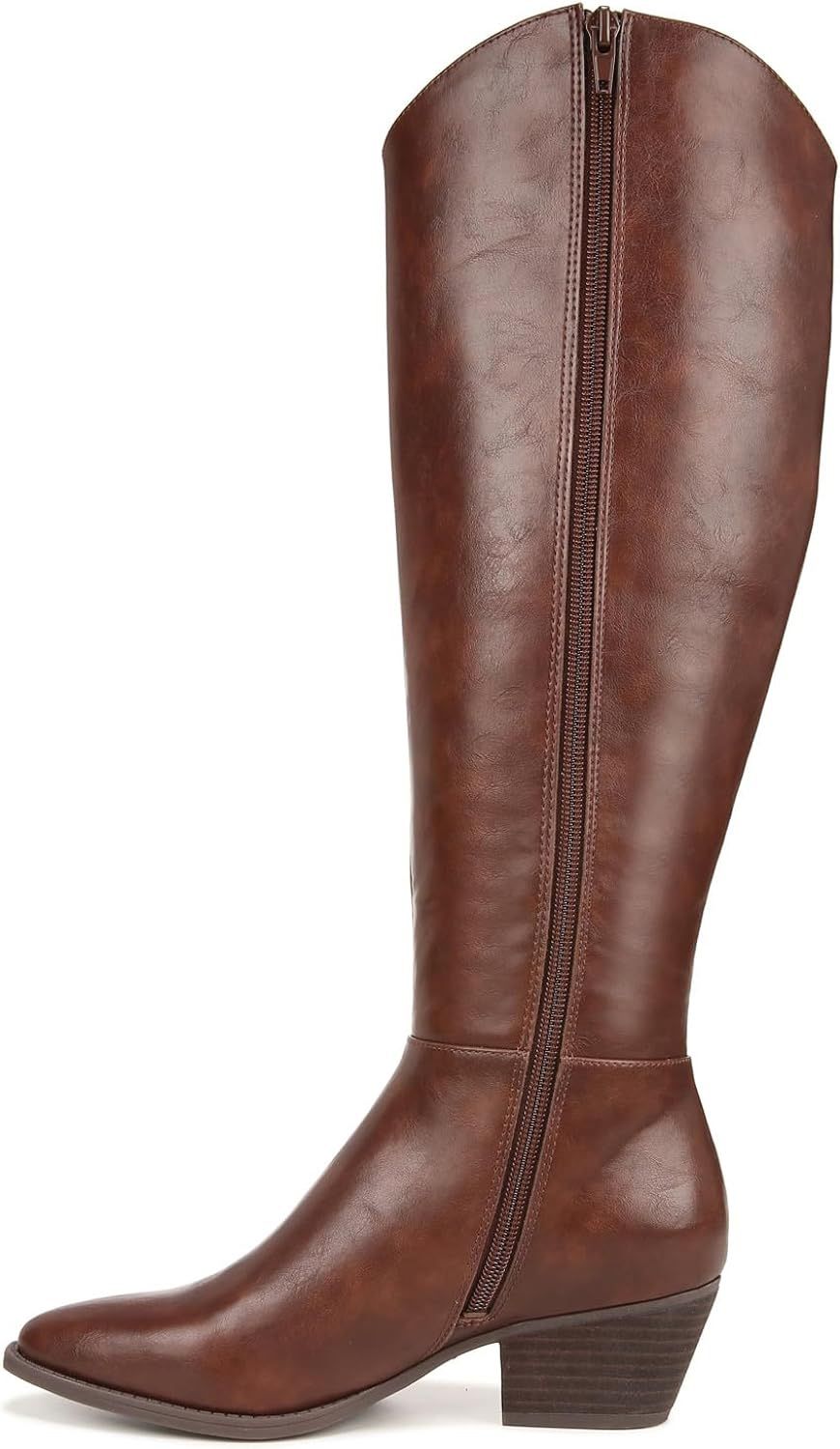 LifeStride Womens Reese Western Tall Riding Boots Chestnut 9 M