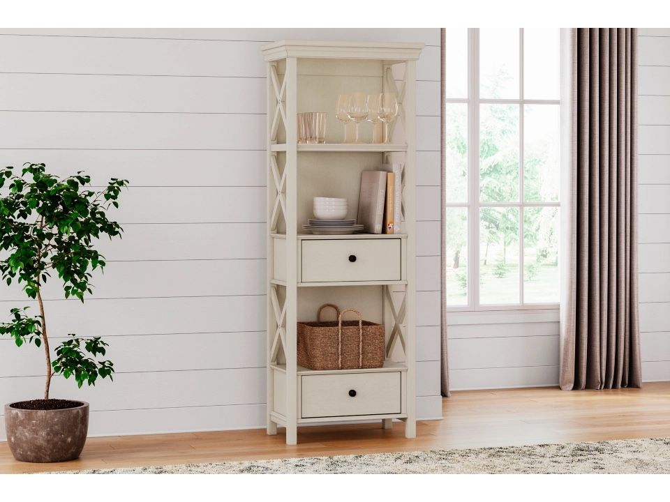 Bolanburg Tall Display Cabinet With 2 Drawers And 3 Shelves