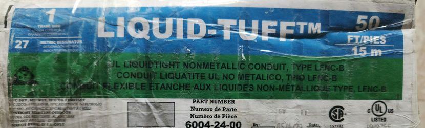 Conduit Liquid-Tight LFNC Type-B, 1 inch Trade Size, 50 ft