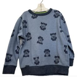 Next Blue Robot Print Kids Sweatshirt 