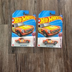 TWO Hot Wheels 2025 Case L HONDA S800 RACING RTH Regular Treasure Hunt Compact Kings