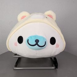 14" San-X Mamegoma Seal Dressed As Polar Bear Plush