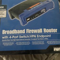 Cisco Linksys Broadband Firewall Router 4-Port Switch/VPN Endpoint BEFSX41 WIRED 