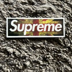 Supreme Union Jack Box Logo Sticker