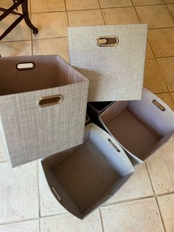 Grey storage cube organizers set of 5