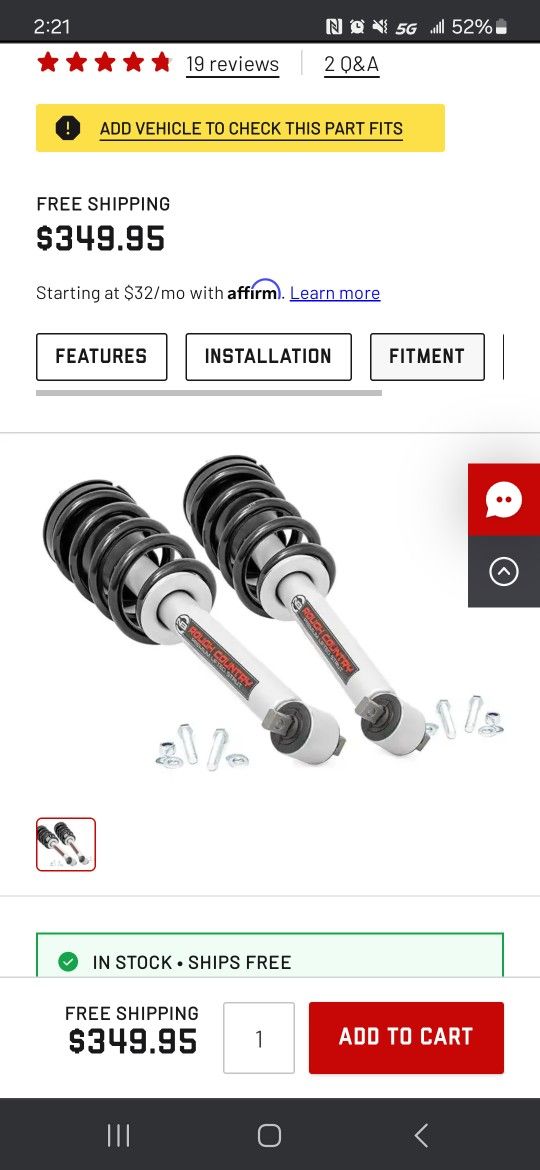 Brand New GM Chevy, Gmc 7" Lift Struts