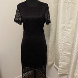 Lace Dress W/ Mid Back Out Size Large