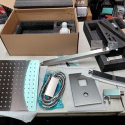 Ello & Allo Single Handle Shower Faucet Trim Set With Rainshower, Hand Sprayer And Valve In Brushed Nickel